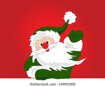 Christmas Santa Claus with color background for Xmas theme