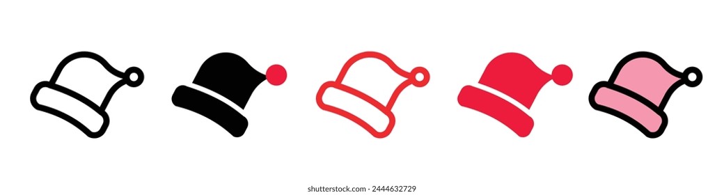 Christmas Santa Claus Costume Cap Decoration Icons for Festive Attire