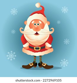 Christmas Santa Claus. Christmas cute cartoon character.	