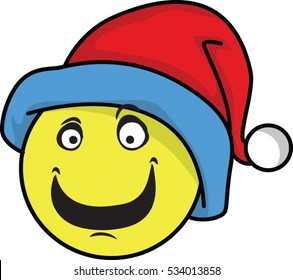 Christmas santa claus emoticon vector illustration