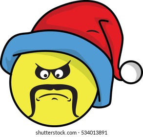 Christmas santa claus emoticon vector illustration