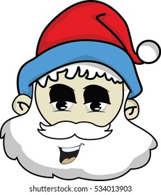 Christmas santa claus emoticon vector illustration