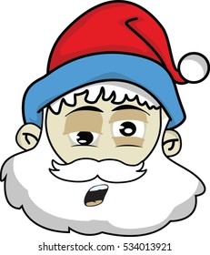 Christmas santa claus emoticon vector illustration