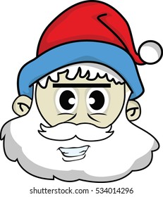 Christmas santa claus emoticon vector illustration 