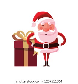 christmas santa claus gift box decoration
