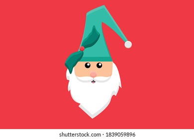 Christmas Santa Claus with Green Hat