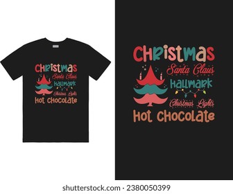 Christmas Santa Claus hallmark Christmas lights hot chocolate design