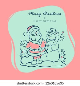 christmas santa claus and happy new year 