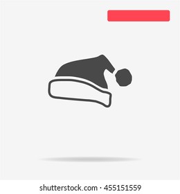 Christmas Santa Claus hat icon. Vector concept illustration for design.