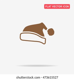 Christmas Santa Claus hat icon. Vector concept illustration for design.