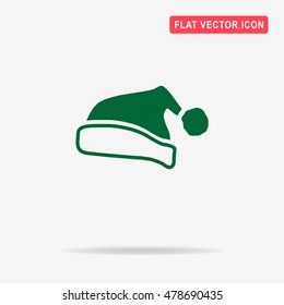 Christmas Santa Claus hat icon. Vector concept illustration for design.