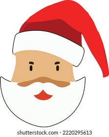 Christmas Santa Claus hat isolated. 