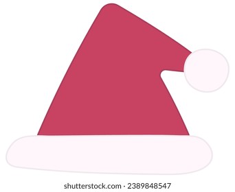Christmas Santa Claus hat isolated on white background.