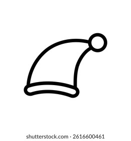 Christmas  Santa Claus hat line art