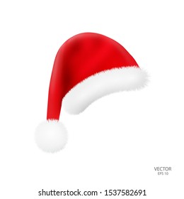 Christmas Santa Claus hat .New Year symbol vector.