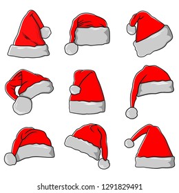 Christmas Santa Claus hat vector illustration