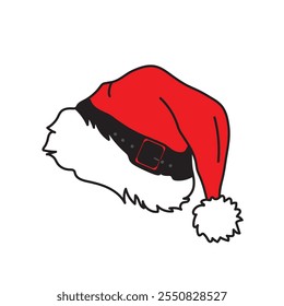 Christmas Santa Claus Hats. A festive Santa hat. 