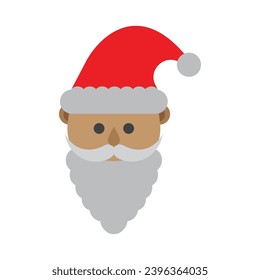 Christmas Santa Claus Hats With Shadow Set. New Year Red Hat Isolated