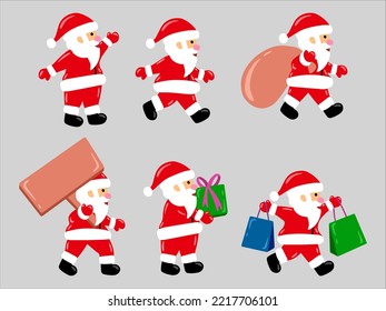 Christmas Santa Claus Illustration Set