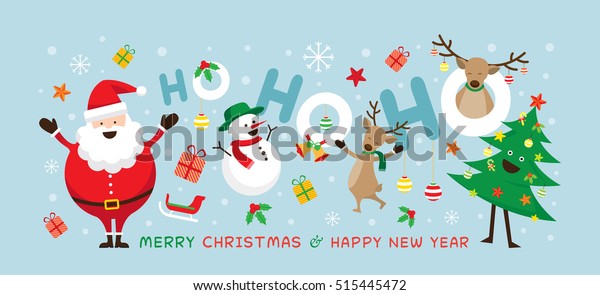 Babbo Natale Ho Ho Ho.Immagine Vettoriale Stock 515445472 A Tema Natale Babbo Natale Ridere Ho Ho Royalty Free