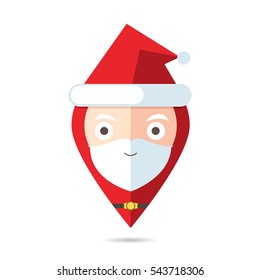 Christmas Santa Claus pin for map