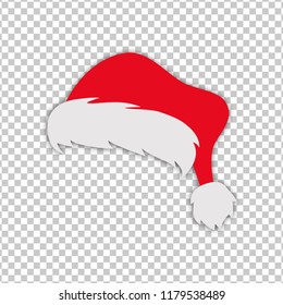 Christmas Santa Claus Red Hat Silhouette Isolated