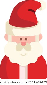 christmas santa claus red hat christmas cute card poster merry winter holly holiday