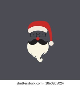 Christmas Santa Claus Red Icon Vector 