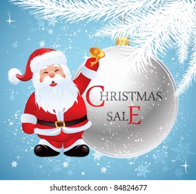 christmas Santa Claus with christmas sale ball