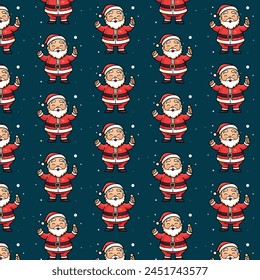 Christmas santa claus seamless pattern
