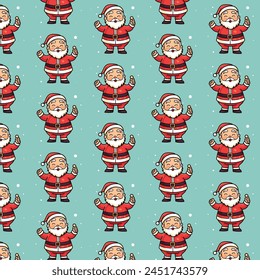 Christmas santa claus seamless pattern