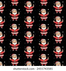Christmas santa claus seamless pattern