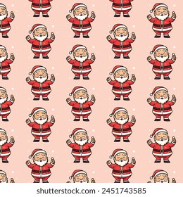 Christmas santa claus seamless pattern