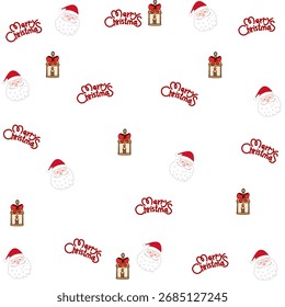 Navidades de Santa Claus sin patrón con adornos de decoración de Navidad