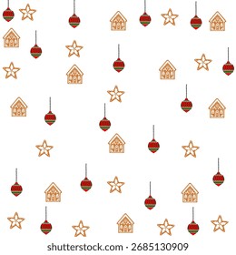 Navidades de Santa Claus sin patrón con adornos de decoración de Navidad