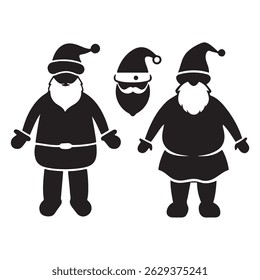 Christmas Santa Claus silhouette vector illustration