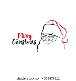 Christmas Santa Claus with Sketch Style