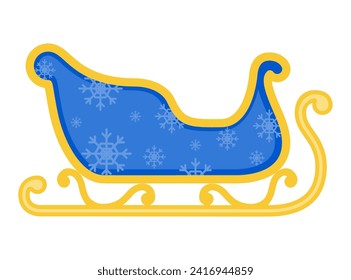 christmas santa claus sleigh stock vector illustration isolated on white background