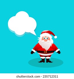 Christmas Santa Claus with speech bubble