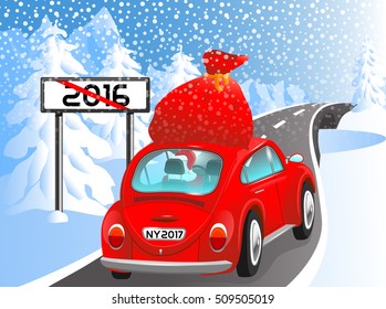 Christmas Santa Claus story car