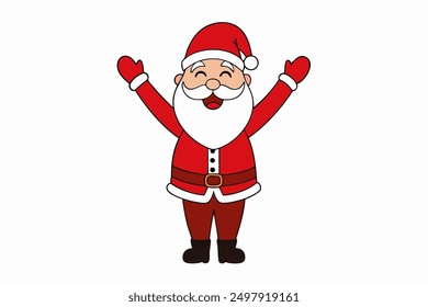 Christmas Santa Claus vector: cartoon, clipart, and line art designs for print and digital use.





