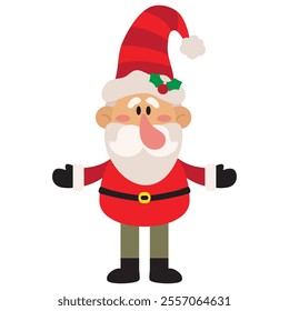 Christmas Santa Claus   vector cartoon illustration