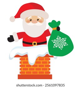 Christmas Santa Claus   vector cartoon illustration