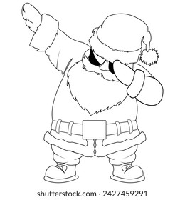 Christmas santa claus vector graphic outline
