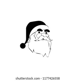 christmas santa claus vector icon
