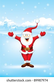 Christmas Santa Claus  in the village