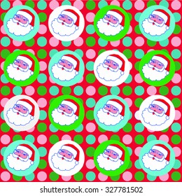 Christmas Santa Clause jolly seamless wallpaper card vector graphics 