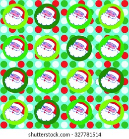 Christmas Santa Clause jolly seamless wallpaper card vector graphics 