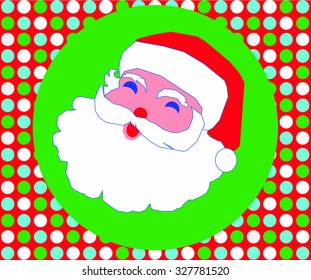 Christmas Santa Clause jolly seamless wallpaper card vector graphics 
