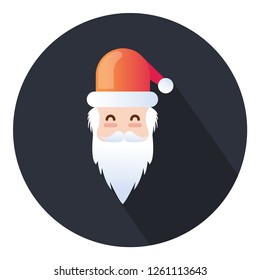 Christmas Santa Clause, Noel Father Icon isolated on white